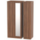 Harlech 3 Door Mirrored Wardrobe